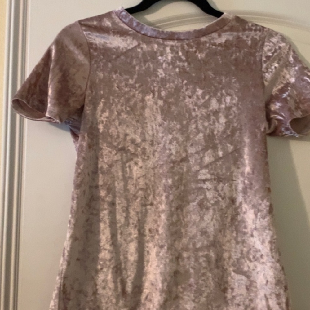 occasion pink velvet top